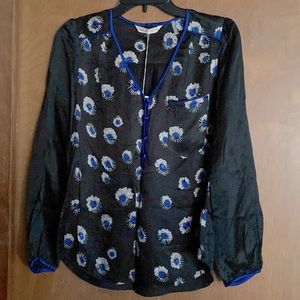 NWT Rebecca Taylor Silky Long Sleeves Blouse Size 4 So classic & chic!